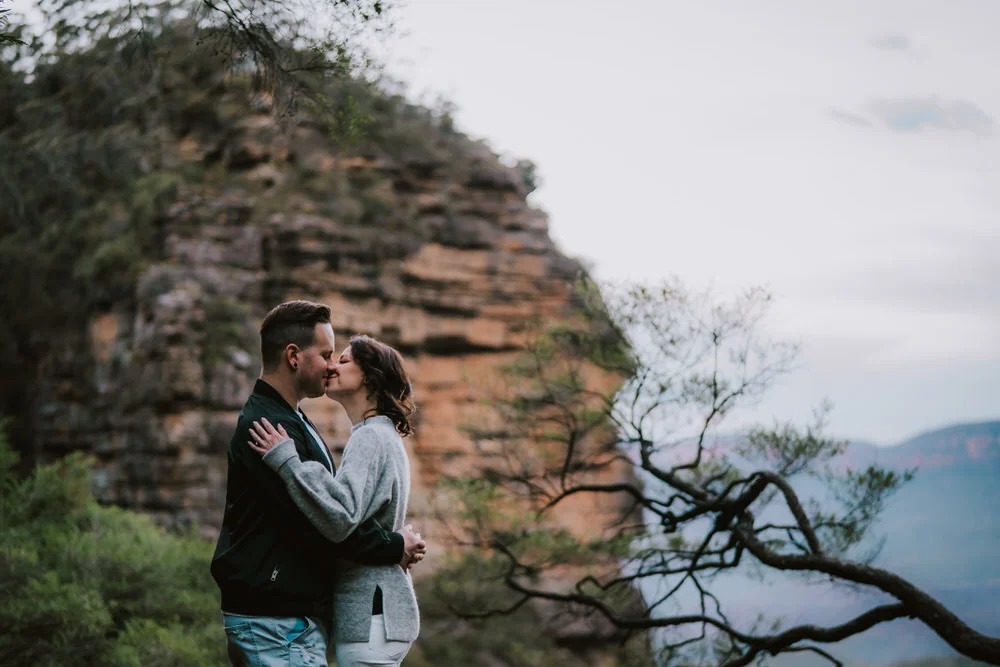Leura Cascades Blue Mountains Engagement – Ange & Andy
