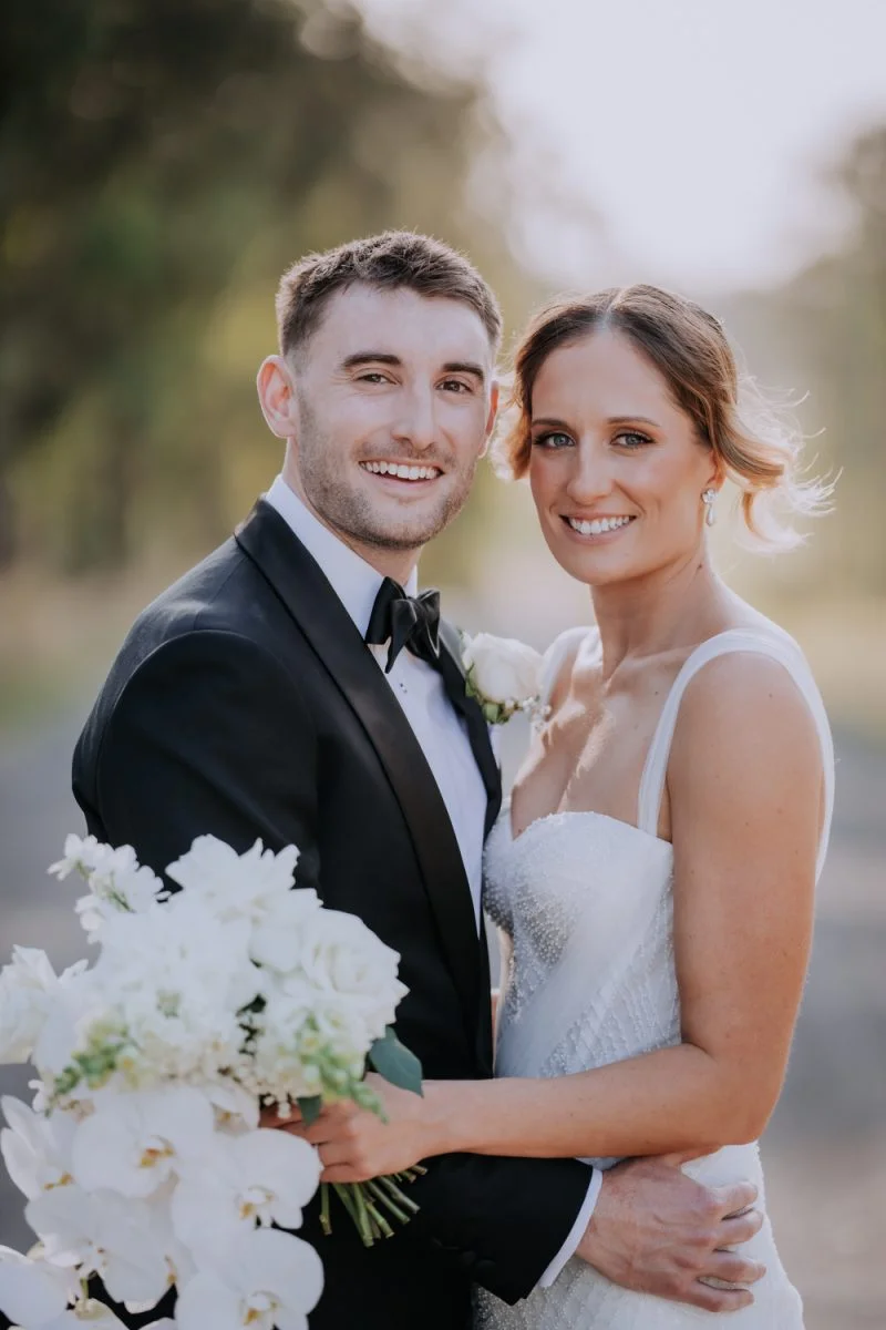Bride & groom elegant wedding portrait at Enzo Weddings Hunter Valley Caitlin & Theo classical & elegant wedding portrait at Enzo Weddings Hunter Valley